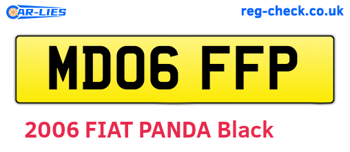 MD06FFP are the vehicle registration plates.