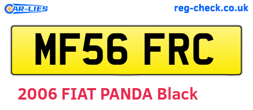 MF56FRC are the vehicle registration plates.