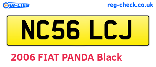 NC56LCJ are the vehicle registration plates.