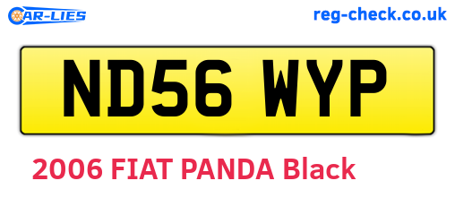 ND56WYP are the vehicle registration plates.