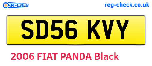 SD56KVY are the vehicle registration plates.