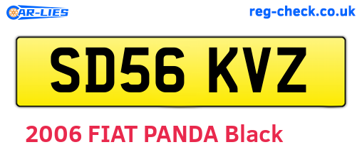 SD56KVZ are the vehicle registration plates.