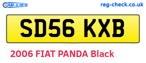 SD56KXB are the vehicle registration plates.