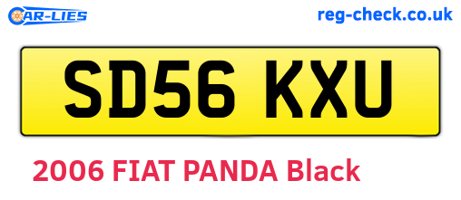 SD56KXU are the vehicle registration plates.