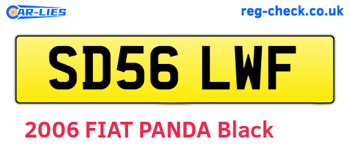 SD56LWF are the vehicle registration plates.