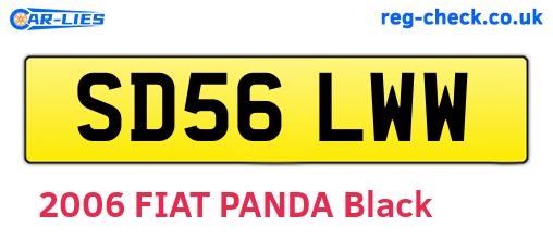 SD56LWW are the vehicle registration plates.