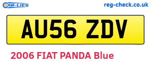 AU56ZDV are the vehicle registration plates.