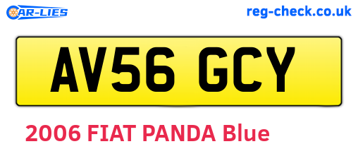 AV56GCY are the vehicle registration plates.