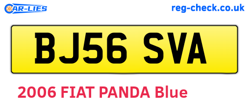 BJ56SVA are the vehicle registration plates.
