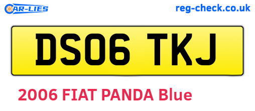 DS06TKJ are the vehicle registration plates.
