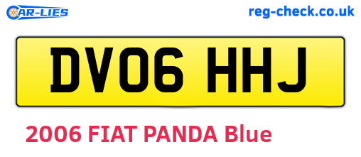 DV06HHJ are the vehicle registration plates.