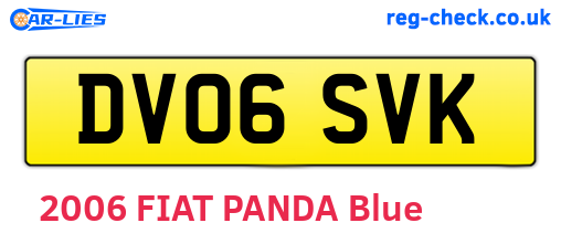 DV06SVK are the vehicle registration plates.