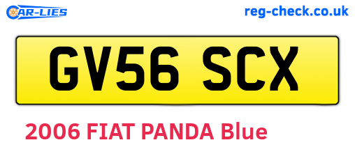 GV56SCX are the vehicle registration plates.