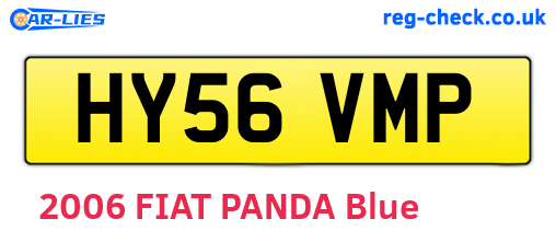 HY56VMP are the vehicle registration plates.