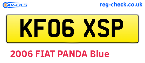 KF06XSP are the vehicle registration plates.