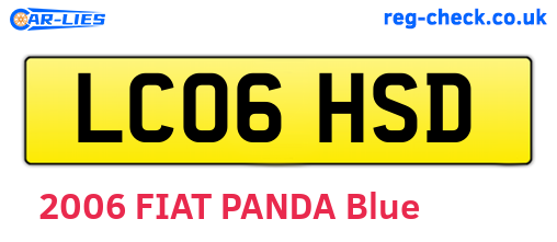 LC06HSD are the vehicle registration plates.