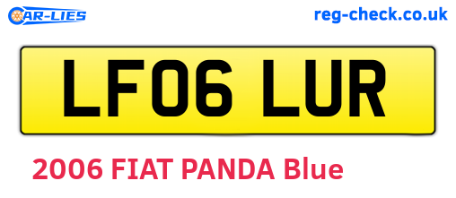 LF06LUR are the vehicle registration plates.