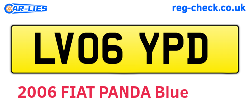 LV06YPD are the vehicle registration plates.