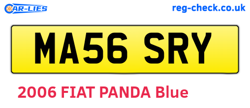 MA56SRY are the vehicle registration plates.