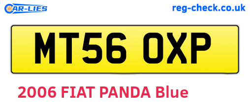 MT56OXP are the vehicle registration plates.