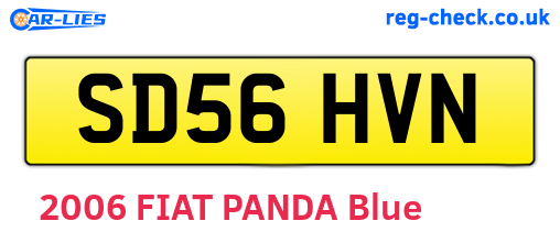 SD56HVN are the vehicle registration plates.