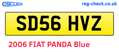 SD56HVZ are the vehicle registration plates.
