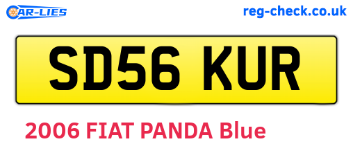 SD56KUR are the vehicle registration plates.