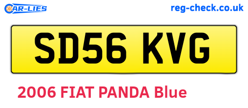 SD56KVG are the vehicle registration plates.