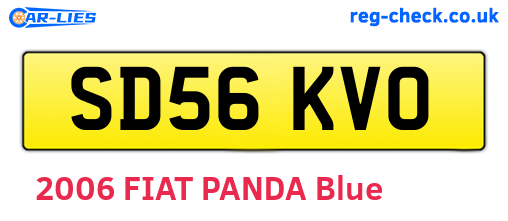 SD56KVO are the vehicle registration plates.