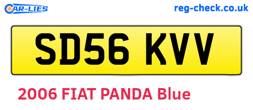 SD56KVV are the vehicle registration plates.