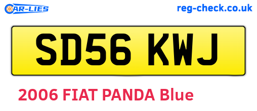 SD56KWJ are the vehicle registration plates.