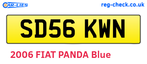 SD56KWN are the vehicle registration plates.