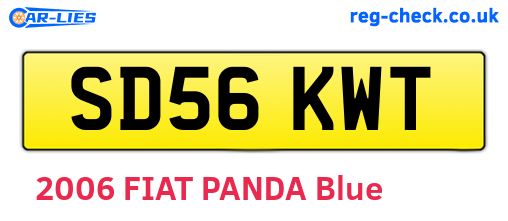 SD56KWT are the vehicle registration plates.