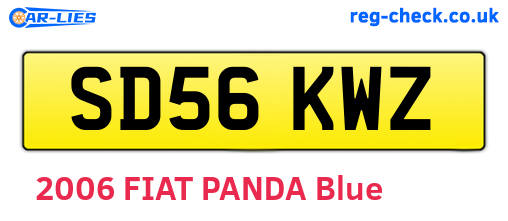 SD56KWZ are the vehicle registration plates.