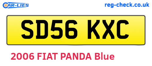 SD56KXC are the vehicle registration plates.