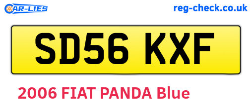 SD56KXF are the vehicle registration plates.