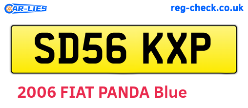 SD56KXP are the vehicle registration plates.