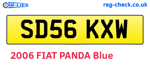 SD56KXW are the vehicle registration plates.
