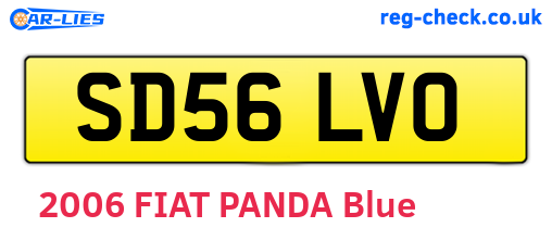 SD56LVO are the vehicle registration plates.