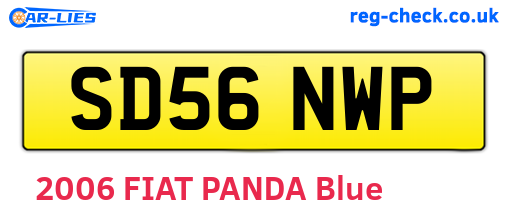 SD56NWP are the vehicle registration plates.