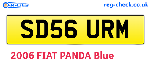 SD56URM are the vehicle registration plates.