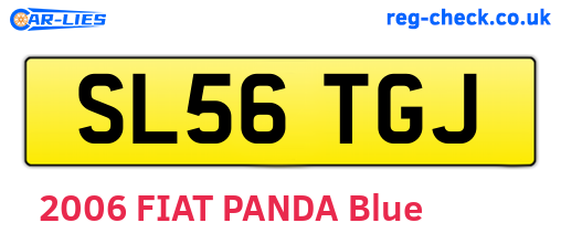 SL56TGJ are the vehicle registration plates.
