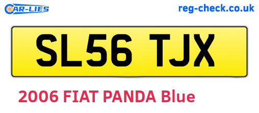 SL56TJX are the vehicle registration plates.