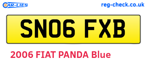 SN06FXB are the vehicle registration plates.