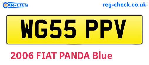 WG55PPV are the vehicle registration plates.