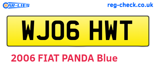 WJ06HWT are the vehicle registration plates.