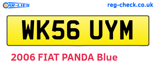 WK56UYM are the vehicle registration plates.