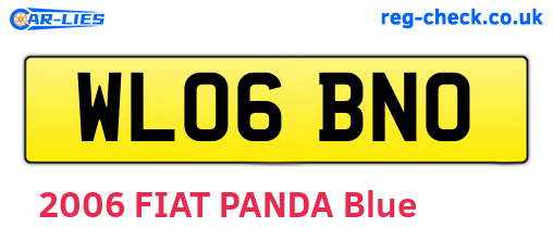 WL06BNO are the vehicle registration plates.