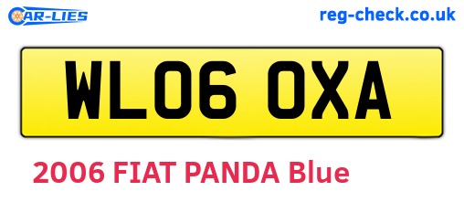 WL06OXA are the vehicle registration plates.