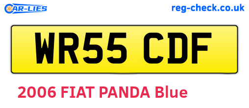 WR55CDF are the vehicle registration plates.
